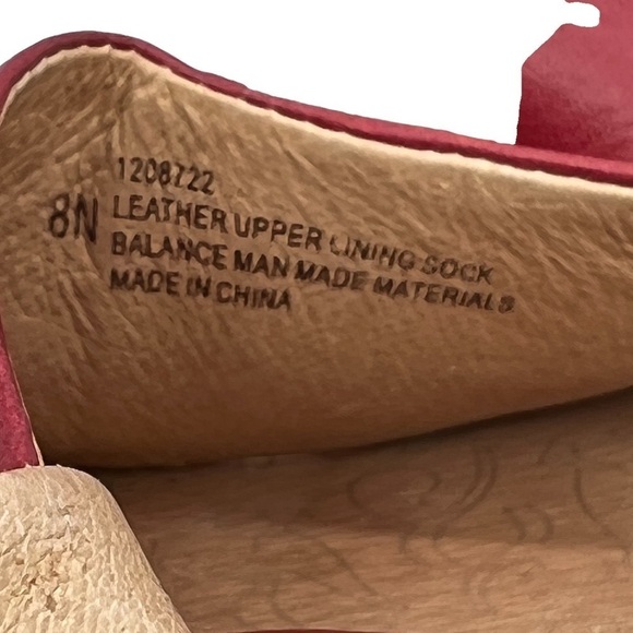 Sofft Burgundy Sling Back Open Toe Heeled Leather Sandals Size 8 Narrow Women’s - Picture 4 of 9